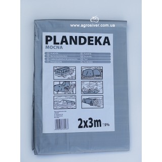 Тент поліпропіленовий сірий 2х3 м, 120 г/м2