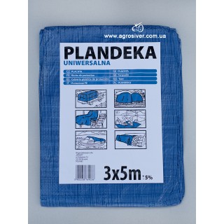 Тент поліпропіленовий синій 3х5 м, 60 г/м2