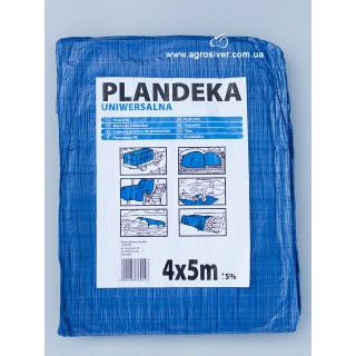 Тент поліпропіленовий синій 4х5 м, 60 г/м2