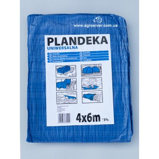 Тент поліпропіленовий синій 4х6 м, 60 г/м2