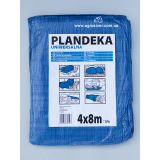 Тент поліпропіленовий синій 4х8 м, 60 г/м2