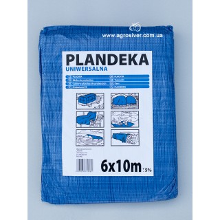 Тент поліпропіленовий синій 6х10 м, 60 г/м2
