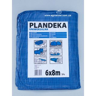 Тент поліпропіленовий синій 6х8 м, 60 г/м2