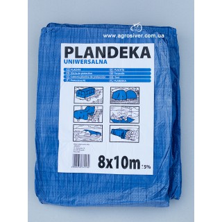 Тент поліпропіленовий синій 8х10 м, 60 г/м2