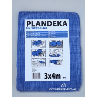 Тент поліпропіленовий синій 3х4 м, 60 г/м2